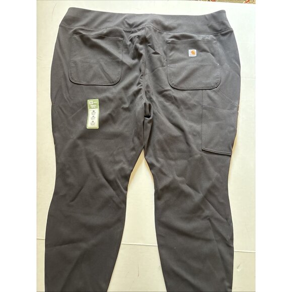 Carhartt Black Plus 3X Pull On Pants Carpenter Force New - Picture 6 of 6
